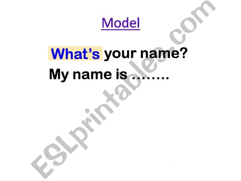 whats your name powerpoint