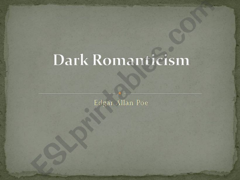 Dark Romanticism powerpoint