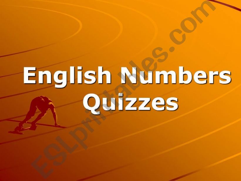 ENGLISH NUMBERS powerpoint