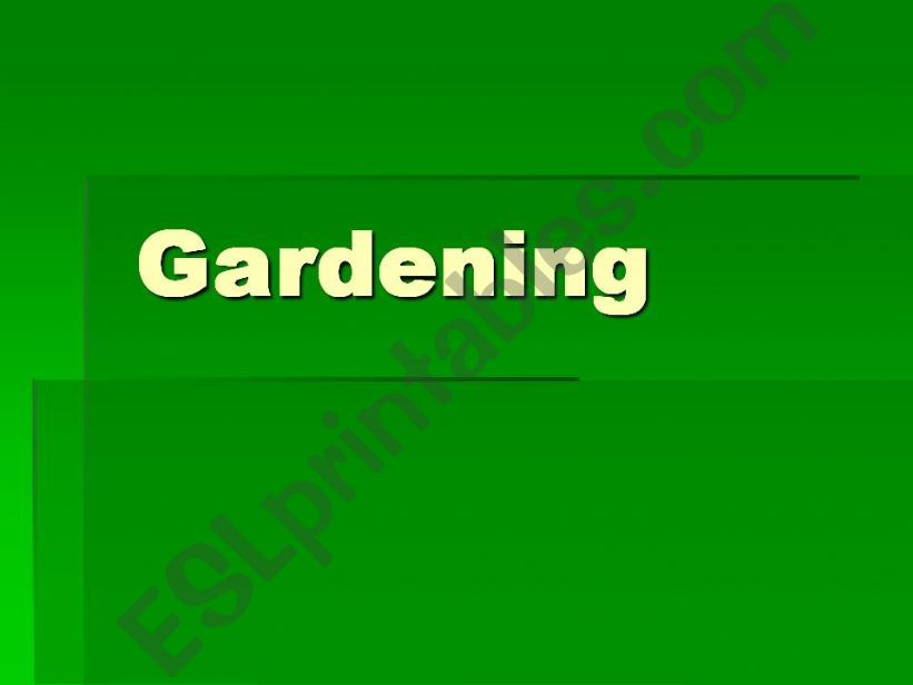 gardening powerpoint
