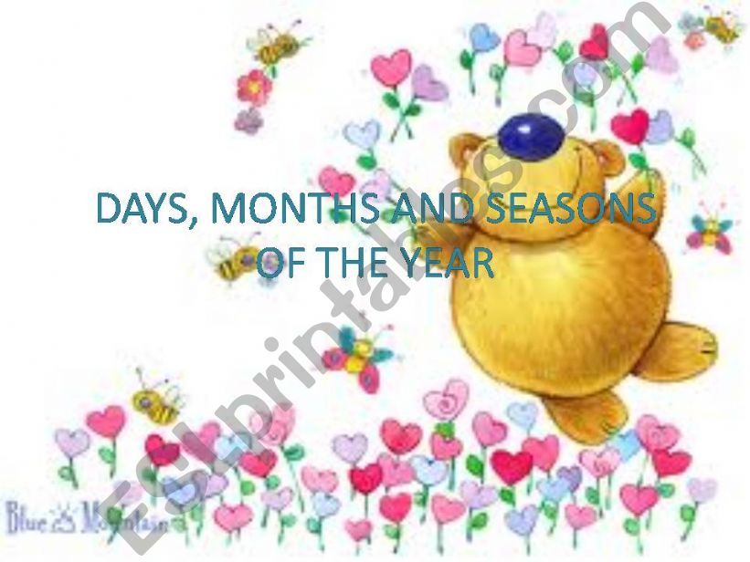 Days, months and seasons of the year