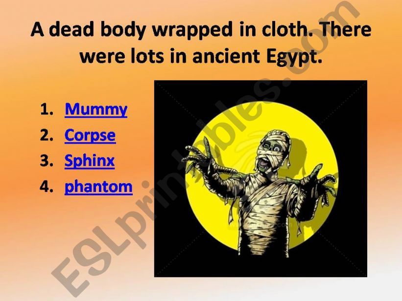 Halloween Quiz Game 4/4 powerpoint