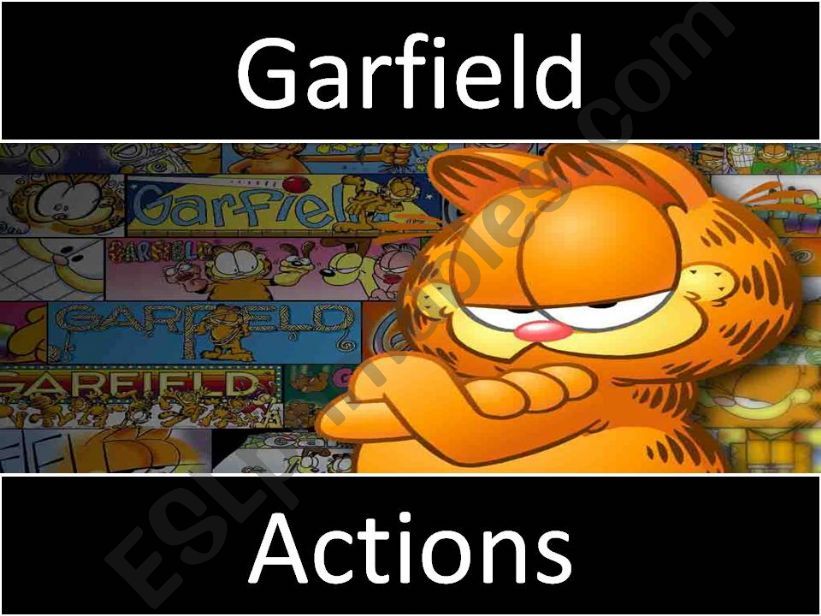 Actions with Garfield Part 1 powerpoint