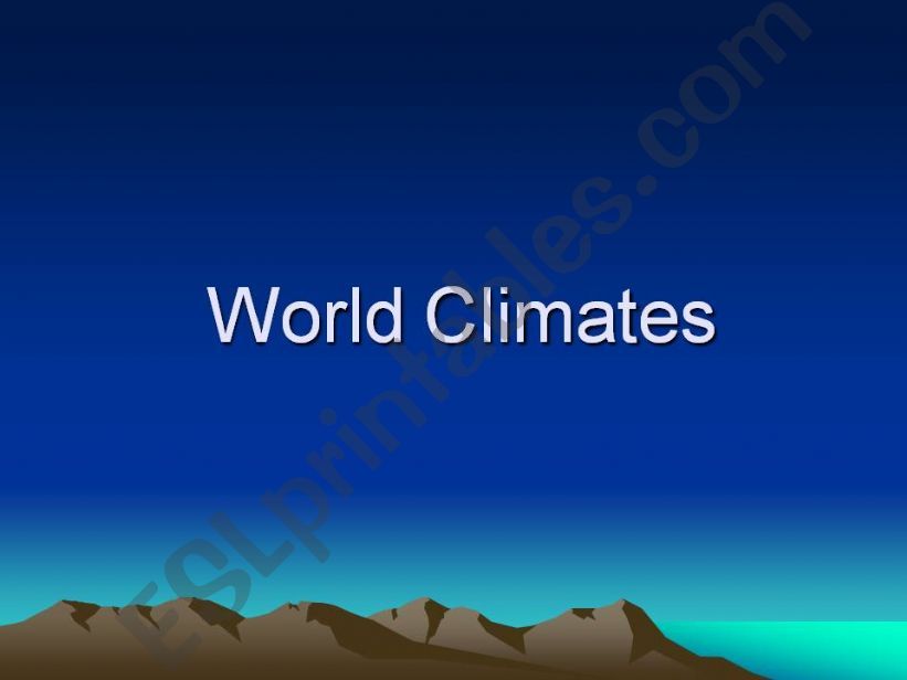 World Climates powerpoint