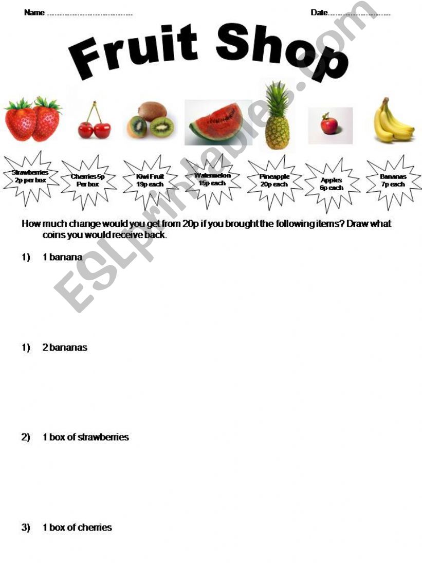 Fruitshop powerpoint