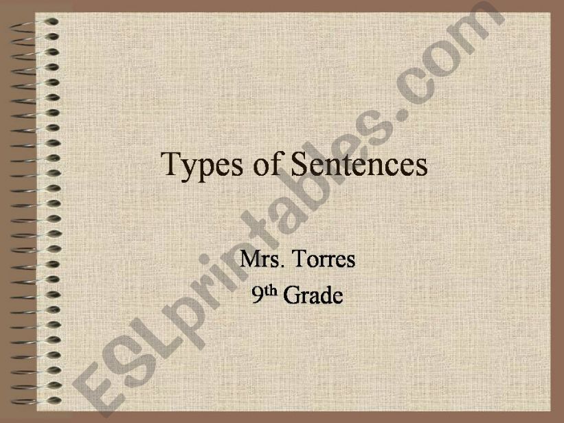 Types of Sentences powerpoint