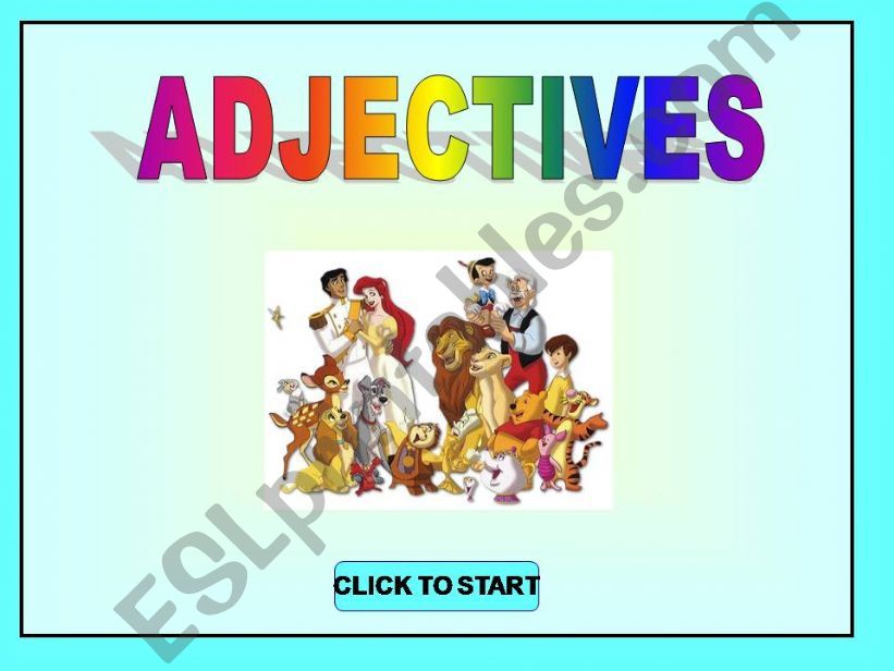 Adjectives game powerpoint