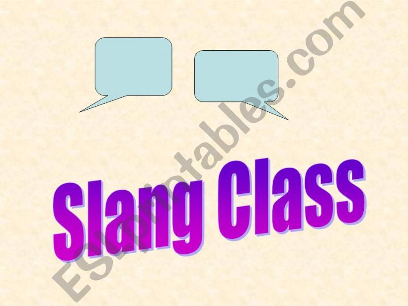 Slang class powerpoint