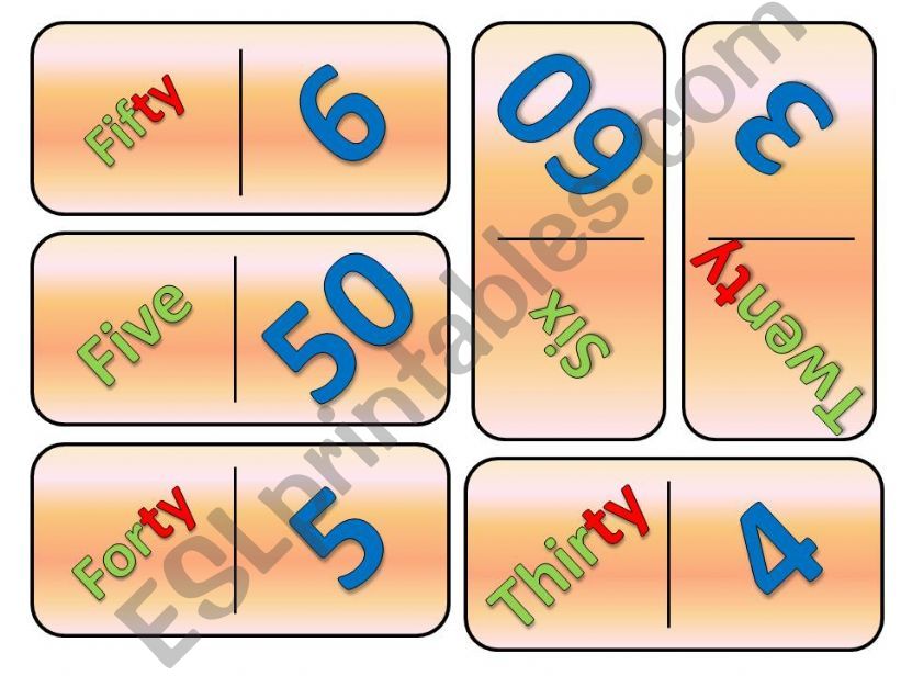 Domino Numbers powerpoint