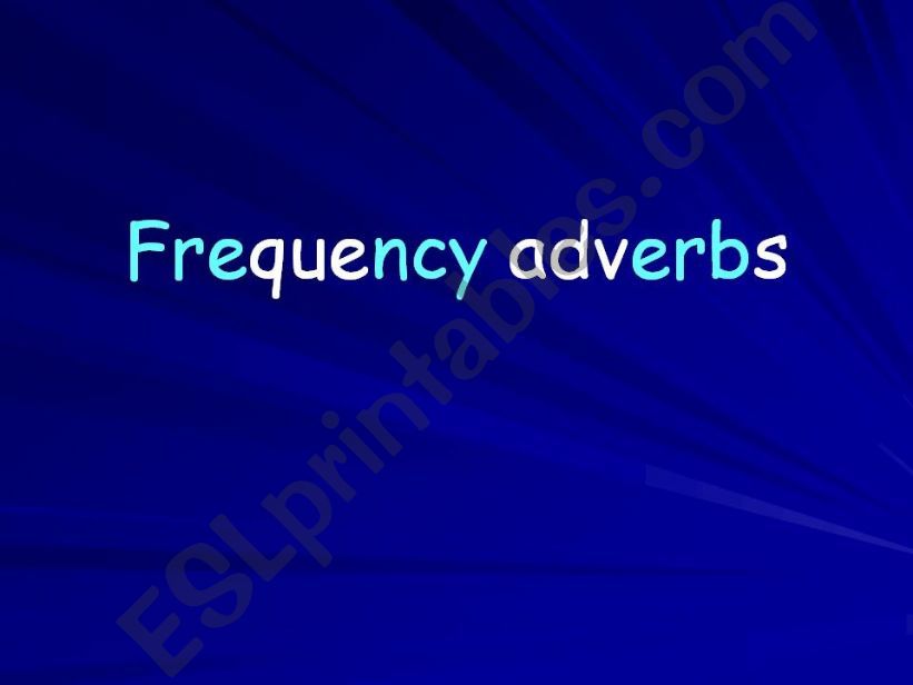 Frequency adverbs graph powerpoint