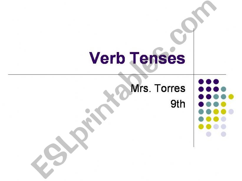 Verb tenses powerpoint