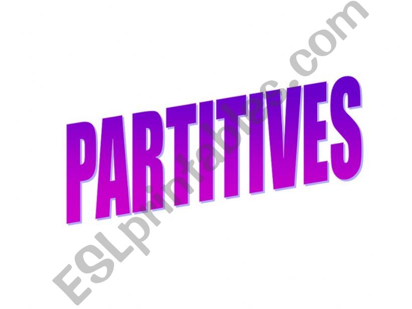 Partitives powerpoint