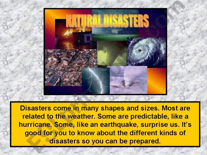 Natural disasters powerpoint