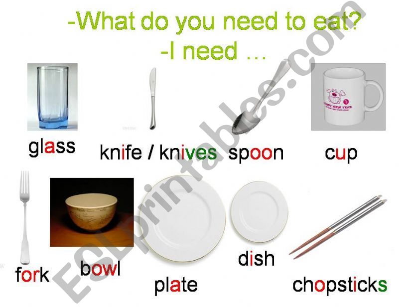 What do you need to eat? Tableware