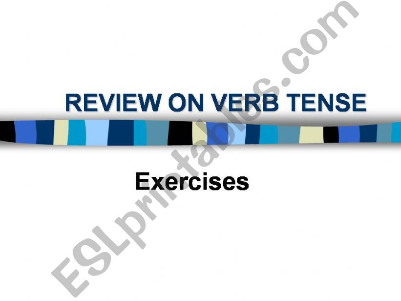 Review on Verb Tense powerpoint
