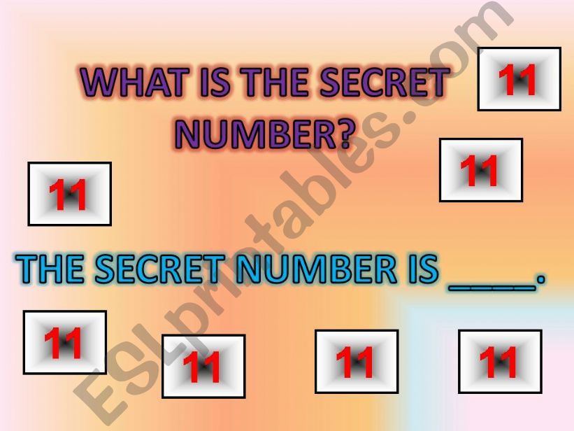 Secret Number (Editable) powerpoint