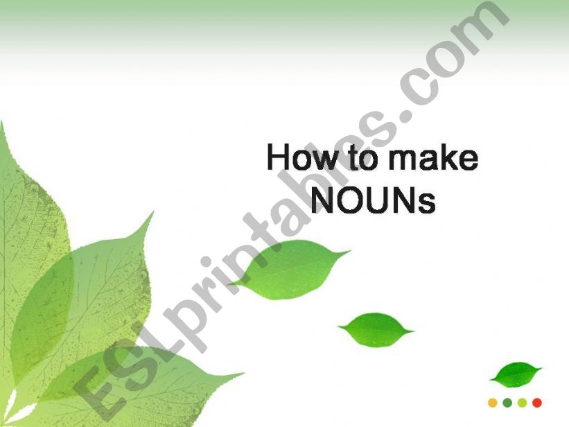 Noun suffixes powerpoint