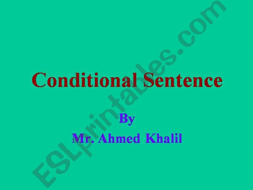 Conditional Sentence powerpoint