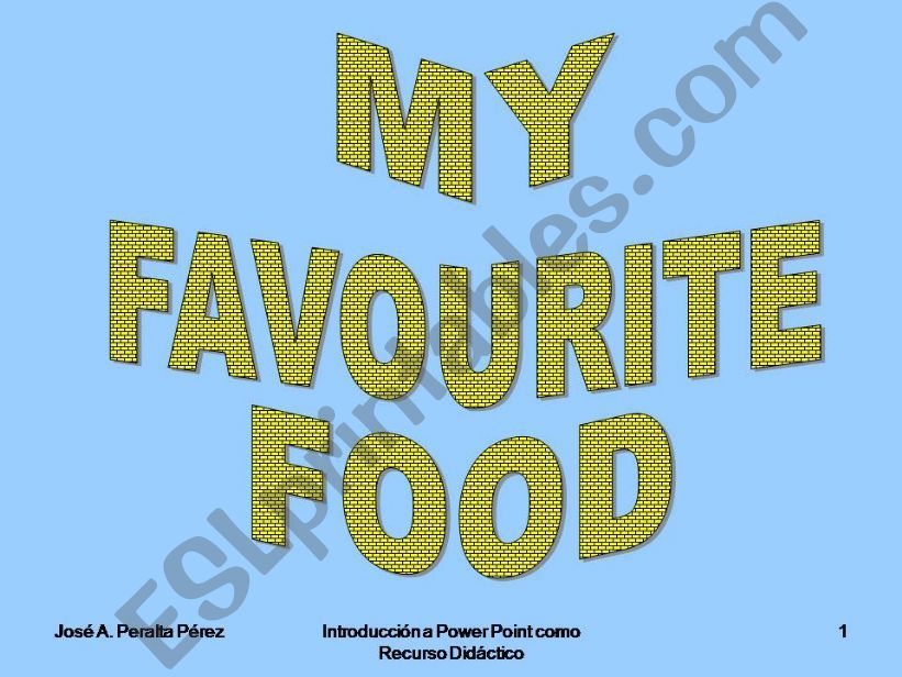 My Favourite Food powerpoint