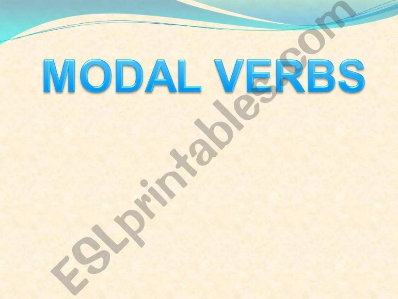 Modal Verbs powerpoint