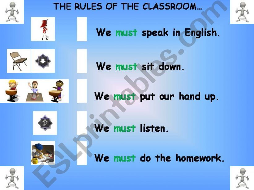 The rules of the classroom: Dos and Donts!