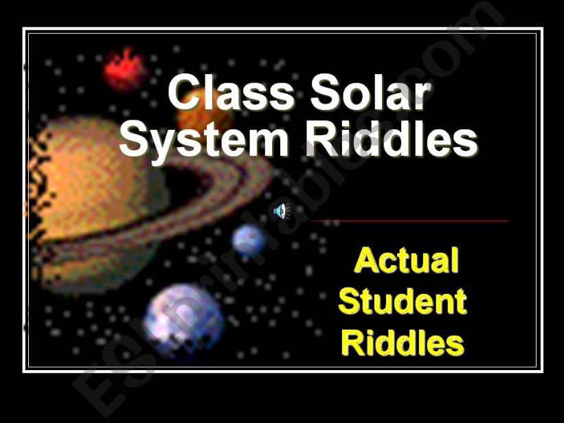 solar system riddles powerpoint