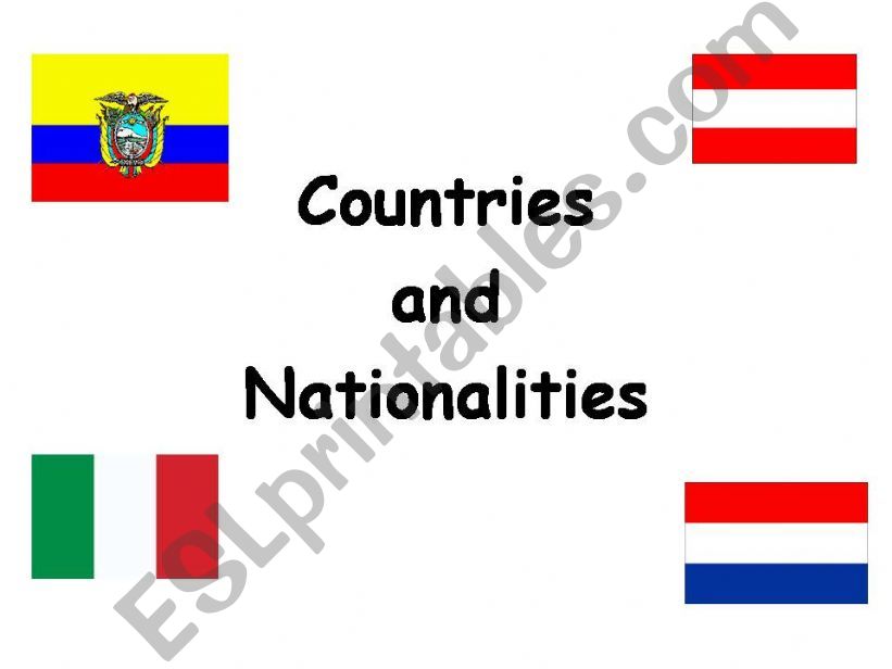 contries  and nationalities  powerpoint