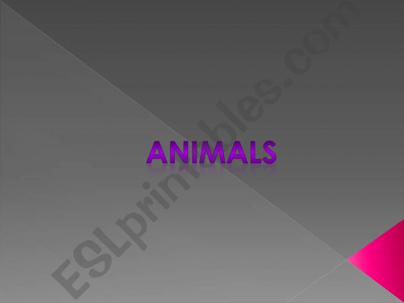 animals powerpoint