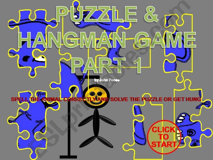 Puzzle & Hangman Game (Animals) part 1