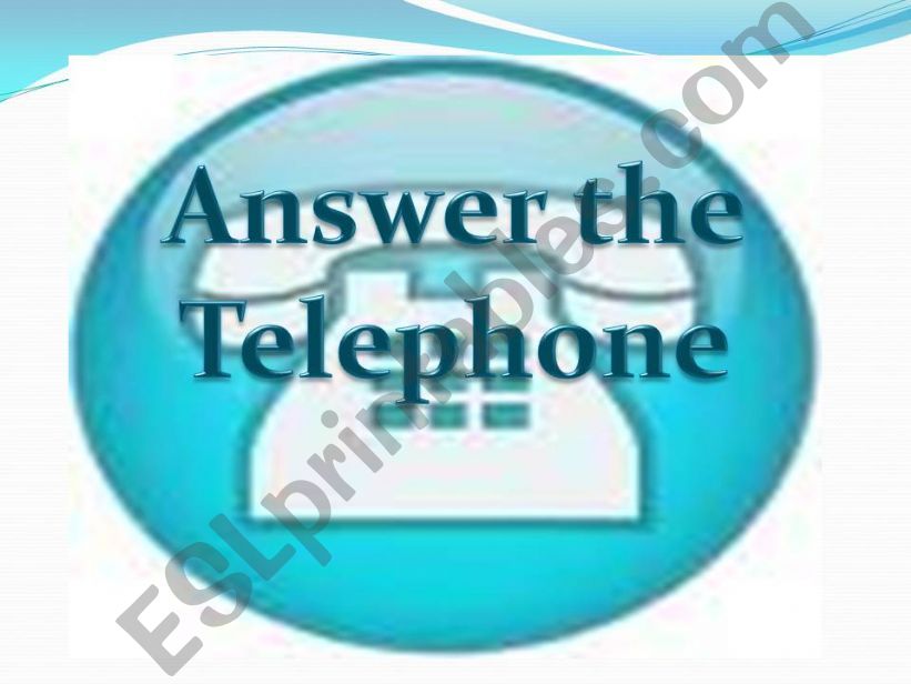 Answer the telephone powerpoint