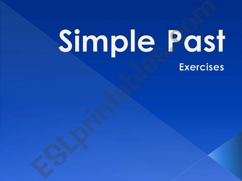 Simple past excercises powerpoint