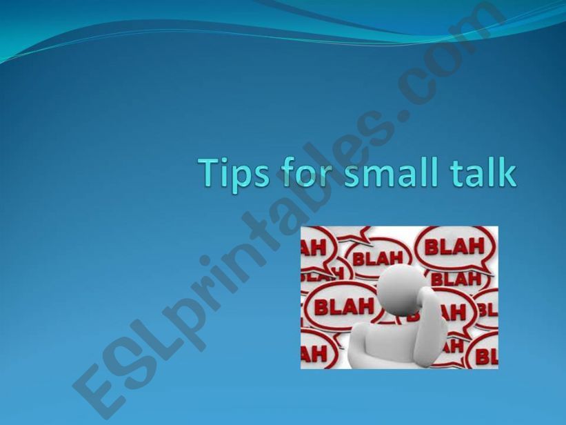 Tips for small talk powerpoint