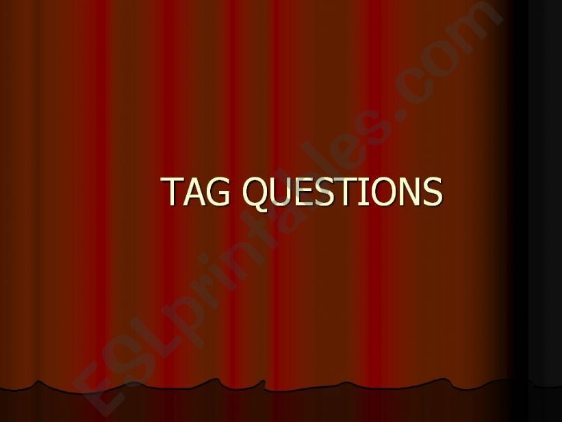 Tag Questions powerpoint