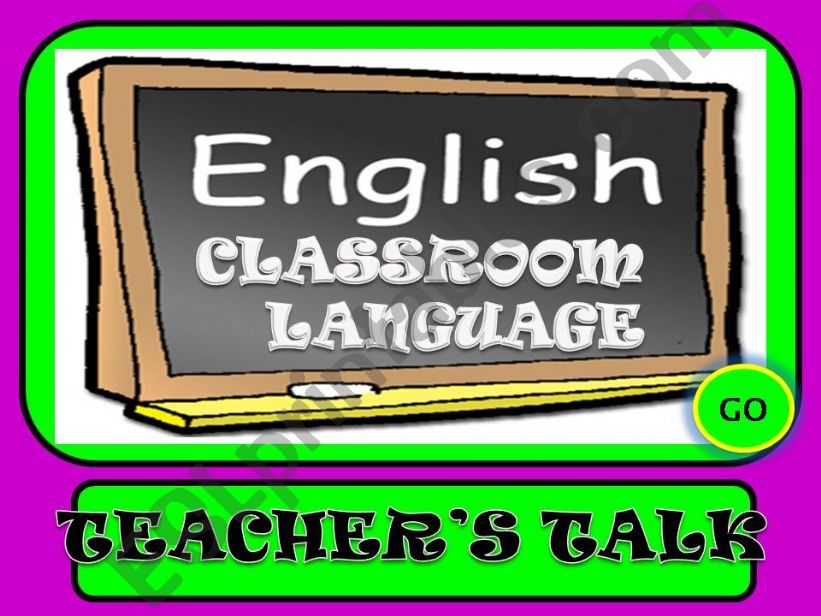 CLASSROOM LANGUAGE - A GAME + AUDIO