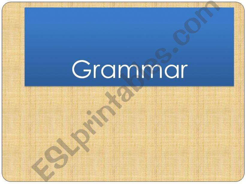 Grammar powerpoint powerpoint