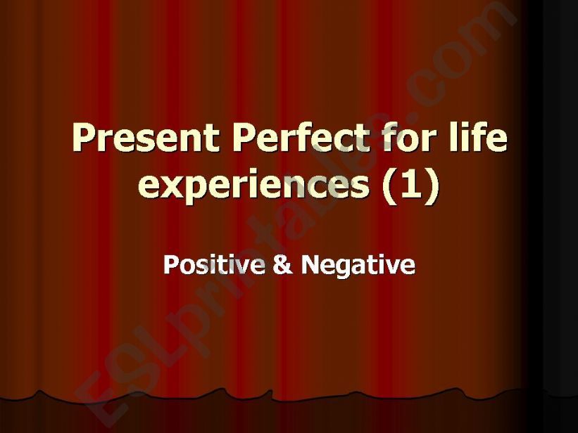 Present Perfect powerpoint