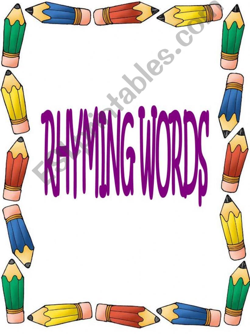 Rhyming Words powerpoint