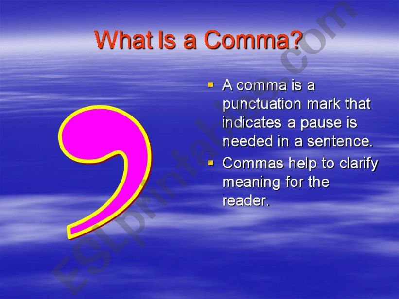 Comma Rules powerpoint powerpoint