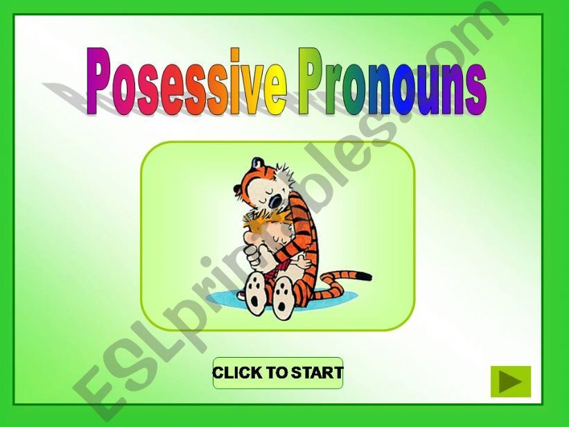 Posessive Adjectives Game powerpoint