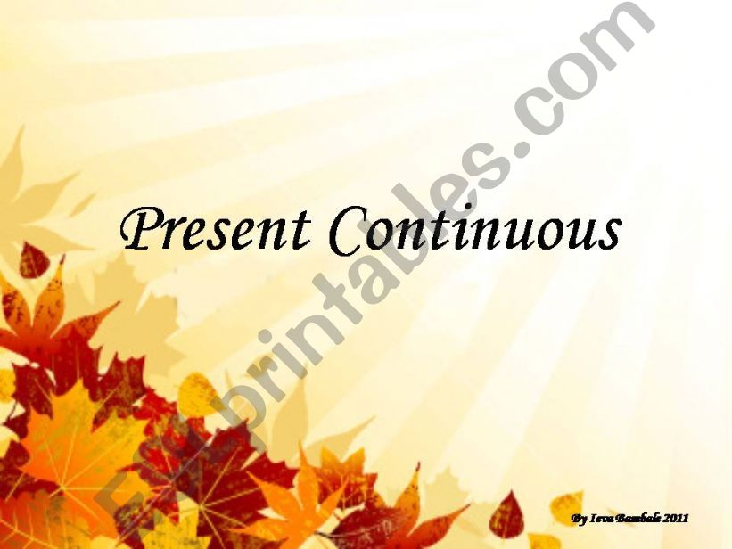 Present Continuous theory powerpoint