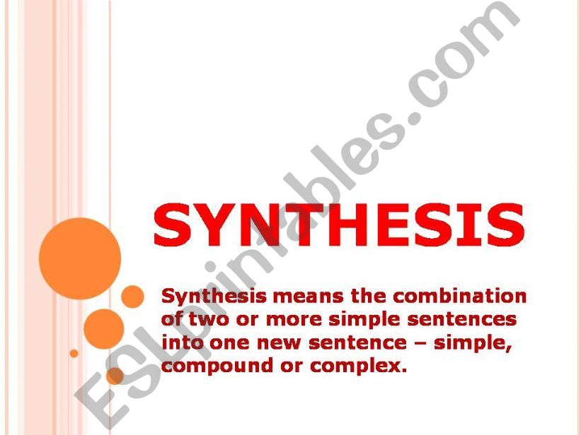 Synthesis powerpoint