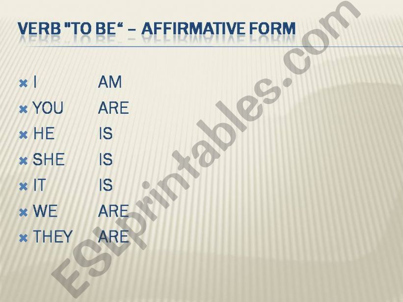 Verb to be powerpoint