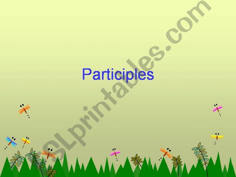 participles powerpoint