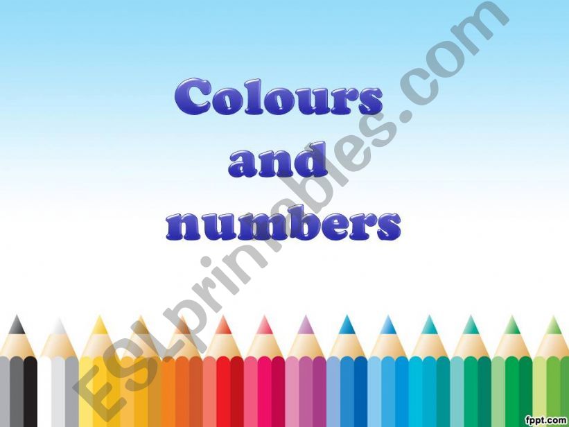 Numbers and colours powerpoint