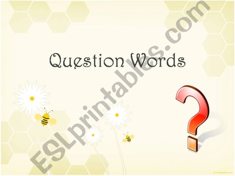 Question Words powerpoint