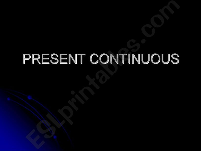 Present Continuous powerpoint