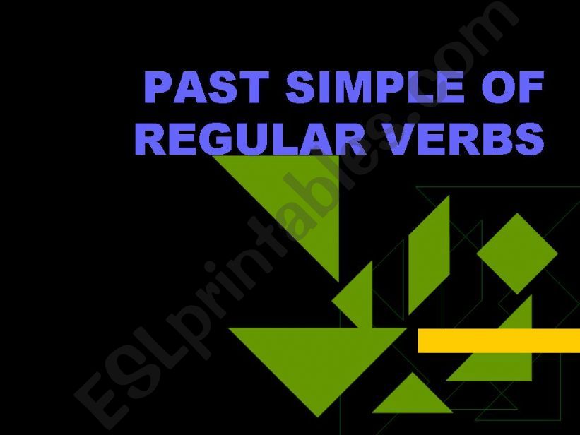 Past Simple of Regular Verbs powerpoint