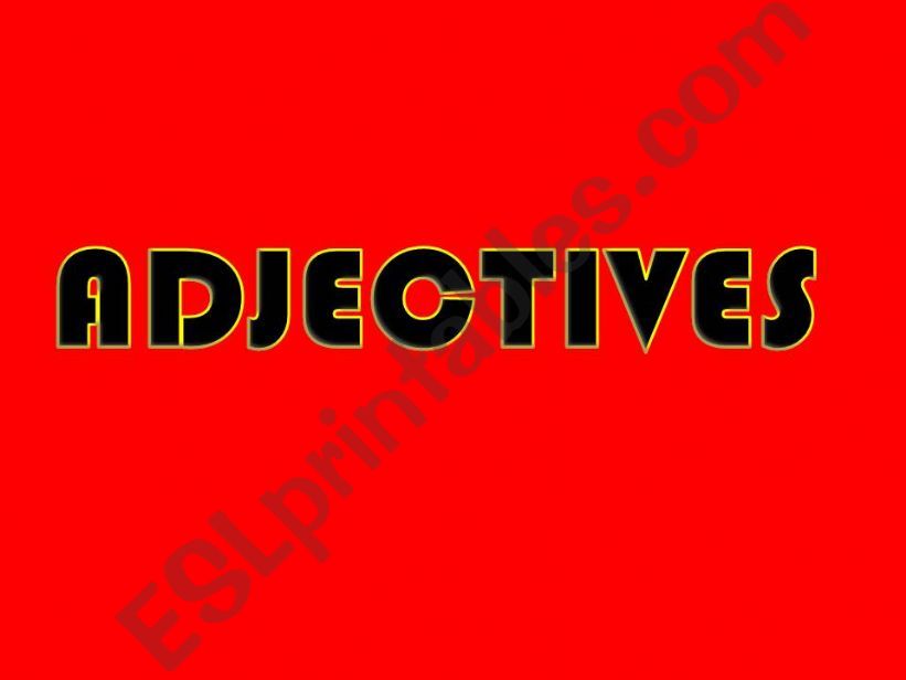 Comparative Adjectives  powerpoint
