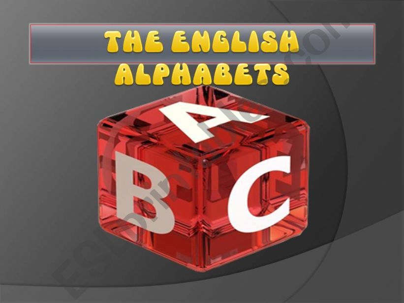 the english alphabets powerpoint