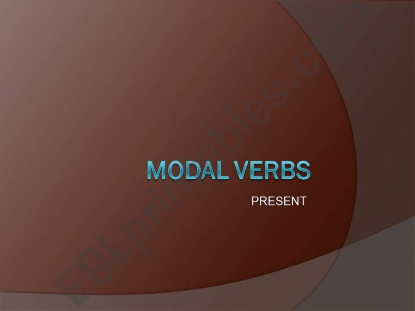 MODAL VERBS powerpoint